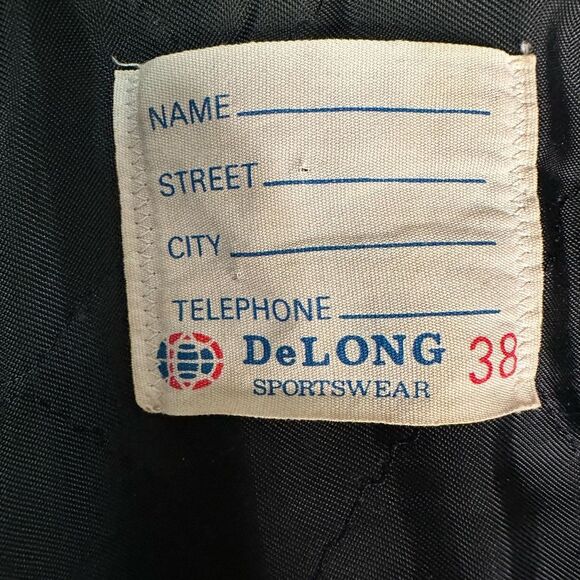 Vintage 60s DeLONG Letterman Varsity Jacket Wrestling State Chenille Patch Sz 38 - Picture 8 of 10